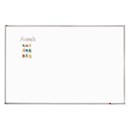 Dry Erase Board, Porcelain, 48 in, 120 in, Aluminum Frame, White MPN:PPA410