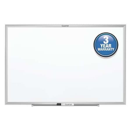 Dry Erase Board, Melamine, 36 in, 60 in, Aluminum Frame, White MPN:S535