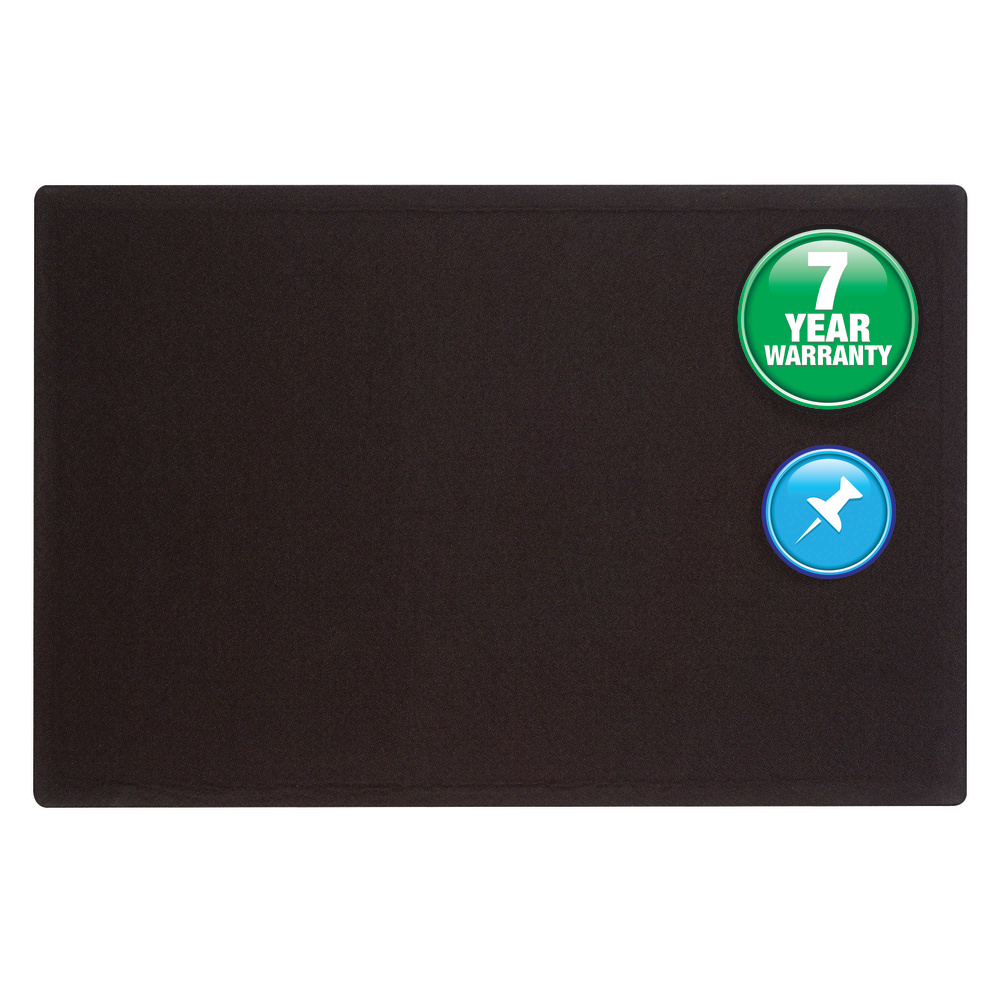 Quartet Oval Office Unframed Fabric Bulletin Board, 36in x 24in, Black MPN:QRT7683BK