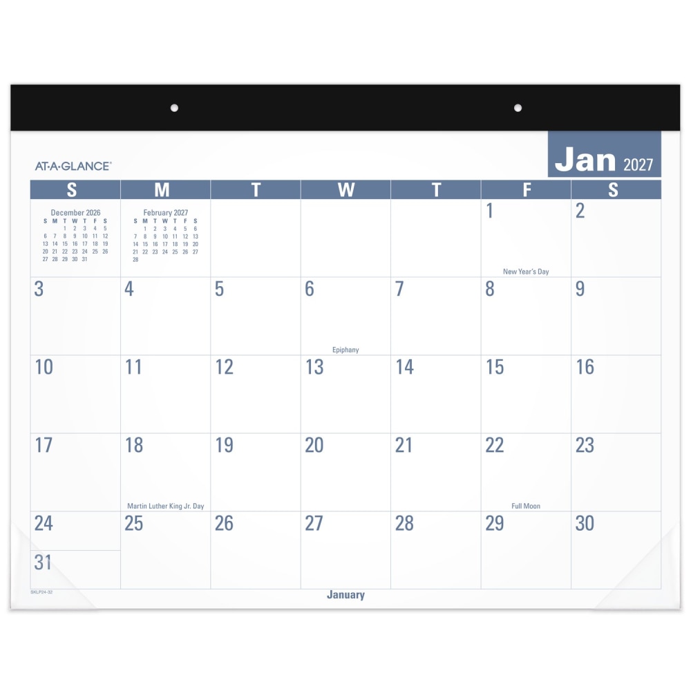 AT-A-GLANCE 2027 Easy to Read Desk Pad Calendar, Standard, 21 3/4in x 17in MPN:SKLP243227