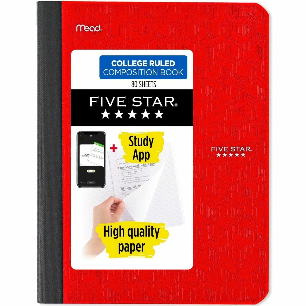 Mead College-ruled Composition Book - 80 Sheets - Sewn - Assorted Plastic Cover - 850065 MPN:850065