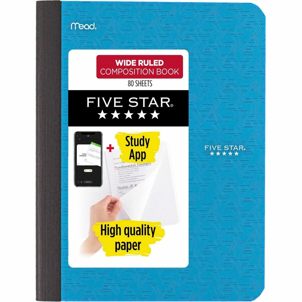 Mead Wide Ruled Composition Book - 80 Sheets - Sewn - Assorted Plastic Cover - 950033 MPN:950033