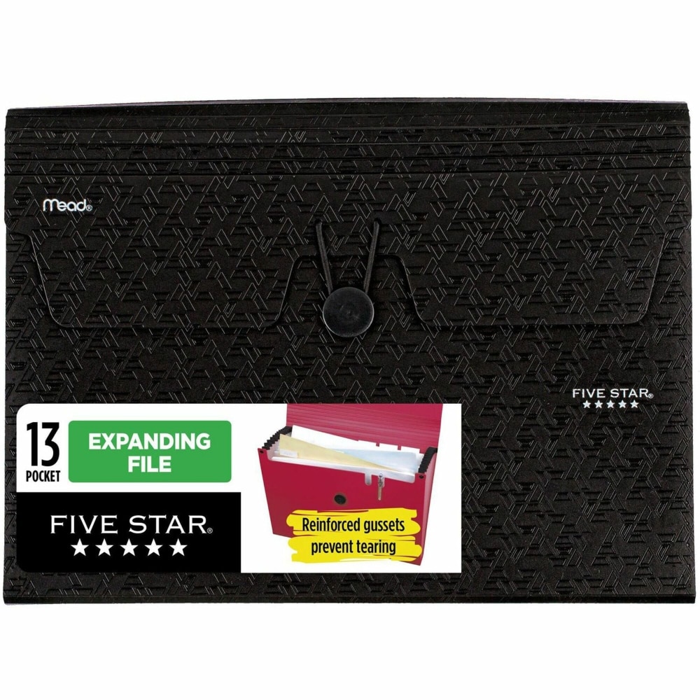 Five Star Letter Expanding File - 8 1/2in x 11in - 13 Pocket - Plastic - Assorted - 0% Recycled - 1 Each MPN:350101