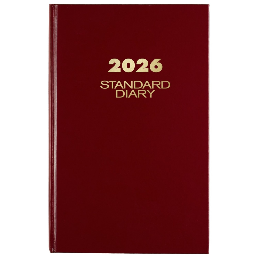 AT-A-GLANCE Standard Diary 2026 Daily Diary, Red, Large, 7 3/4in x 12in MPN:SD3761326