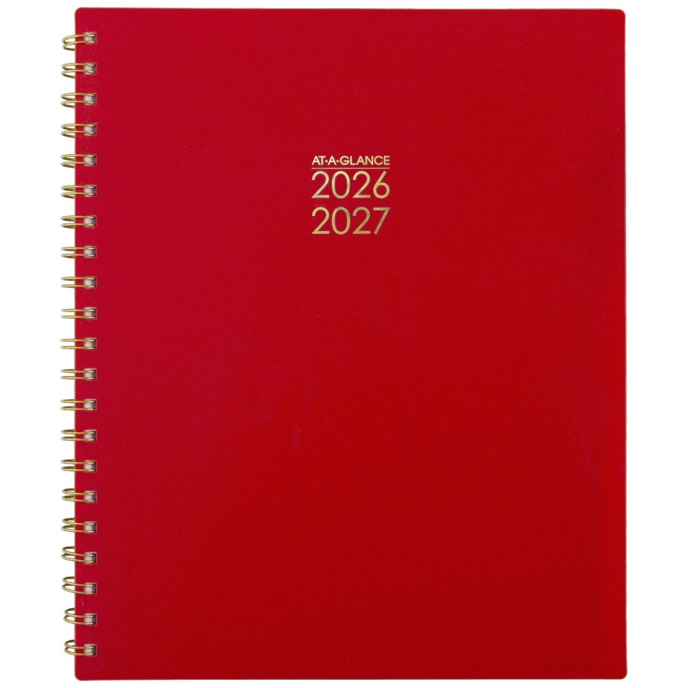 AT-A-GLANCE Harmony Academic 2026-2027 Weekly Monthly Planner, Scarlet, Large, 8 1/2in x 11in MPN:1099-905A-13-27