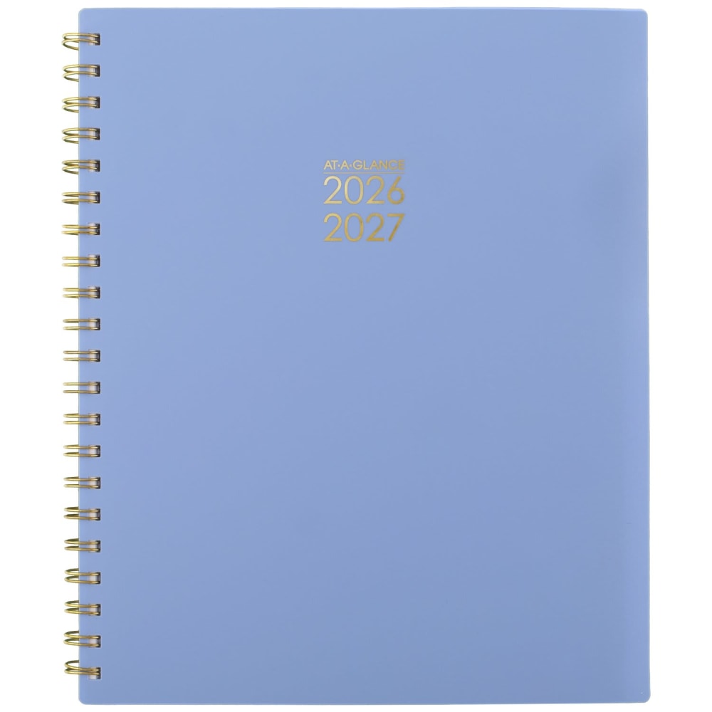 AT-A-GLANCE Harmony Academic 2026-2027 Weekly Monthly Planner, Blue Aura, Large, 8 1/2in x 11in MPN:1099-905A-38-27