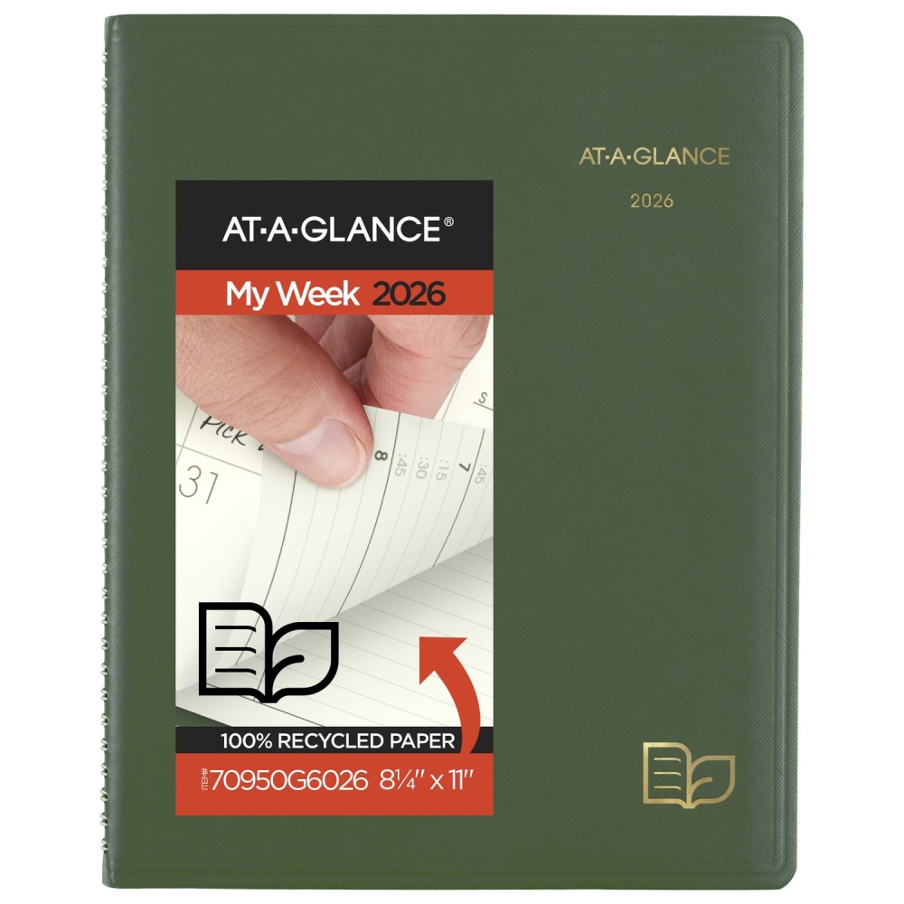 AT-A-GLANCE Recycled Weekly Monthly Appointment Books, 70950G6026 MPN:70950G6026