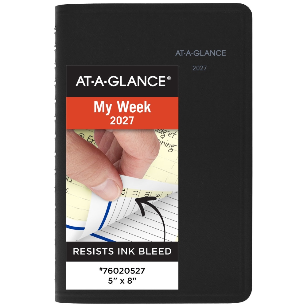 AT-A-GLANCE QuickNotes 2027 Weekly Monthly Appointment Book Planner, Black, Small, 5in x 8in MPN:76020527