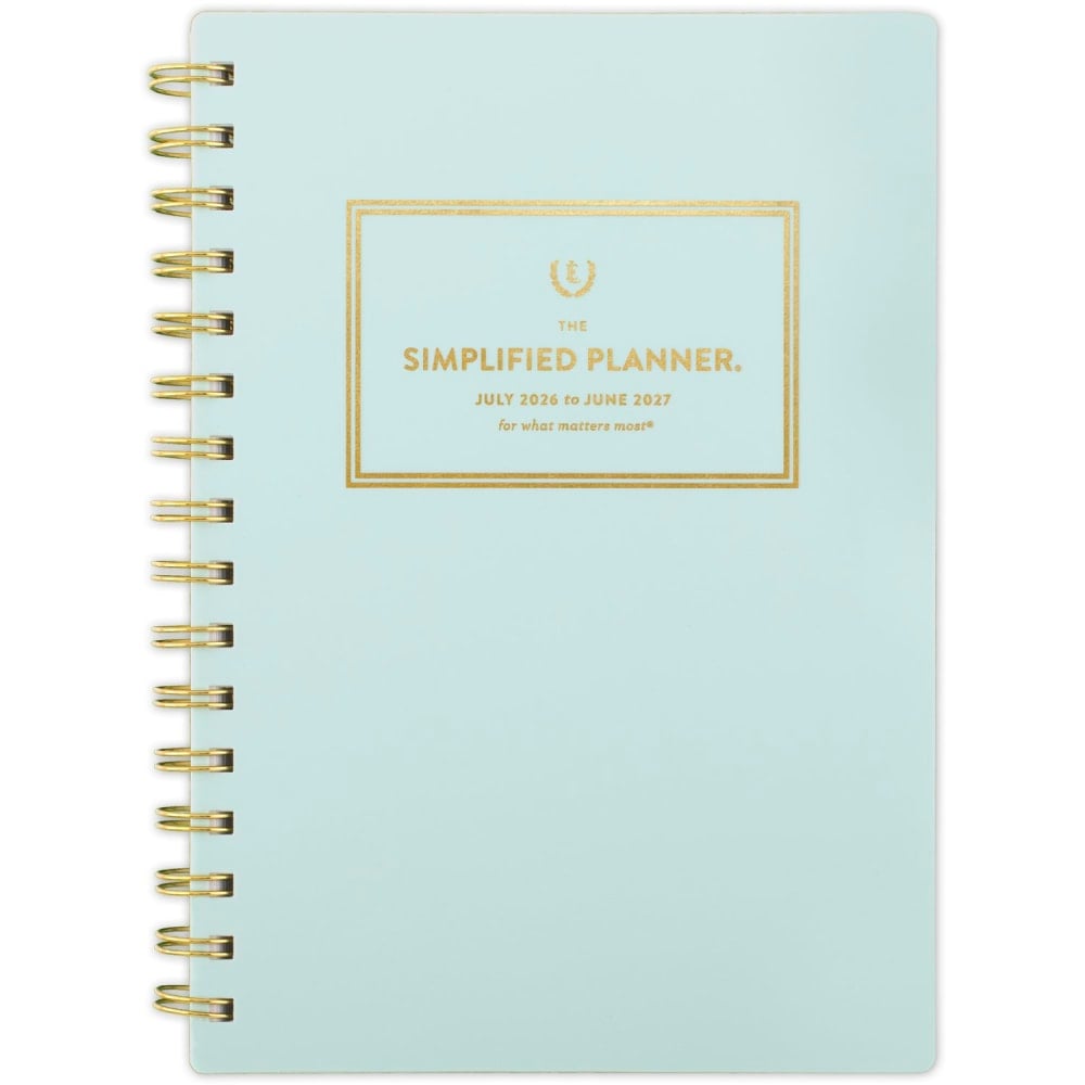 Simplified by Emily Ley for AT-A-GLANCE Academic 2026-2027 Weekly Monthly Planner, Seaglass, Small, 5 1/2in x 8 1/2in MPN:EL52-200A-27
