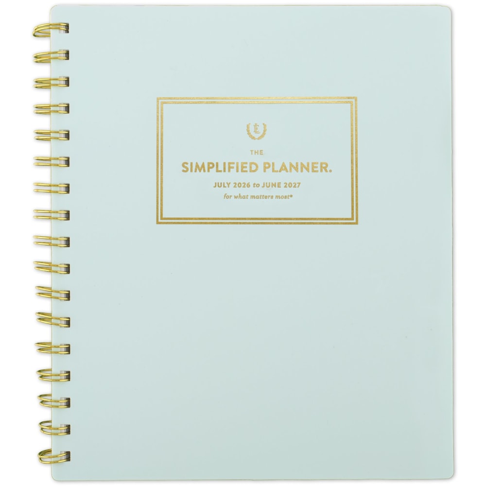 Simplified by Emily Ley for AT-A-GLANCE Academic 2026-2027 Weekly Monthly Planner, Seaglass, Medium, 7in x 8 3/4in MPN:EL52-805A-27