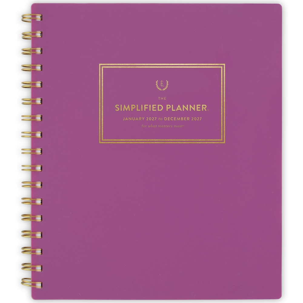 Simplified by Emily Ley for AT-A-GLANCE 2027 Weekly Monthly Planner, Nostalgia Pink, Medium, 7in x 8 3/4in MPN:EL60-805-27