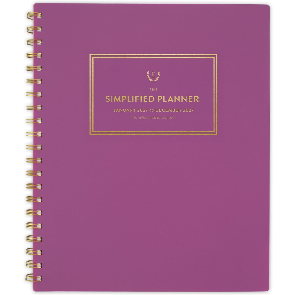 Simplified by Emily Ley for AT-A-GLANCE 2027 Weekly Monthly Planner, Nostalgia Pink, Large, 8 1/2in x 11in MPN:EL60-905-27