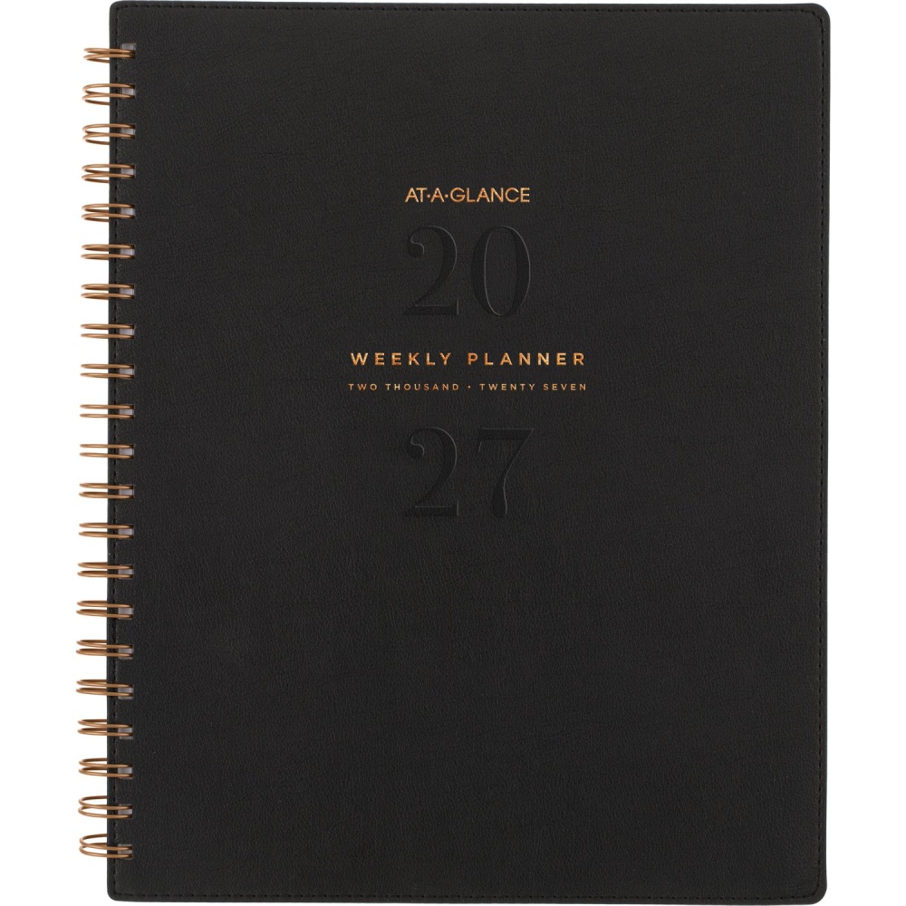 AT-A-GLANCE Signature Collection 2027 Weekly Monthly Planner, Black, Large, 8 1/2in x 11in MPN:YP9050127