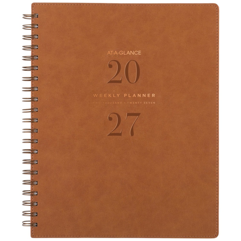 AT-A-GLANCE Signature Collection 2027 Weekly Monthly Planner, Brown, Large, 8 1/2in x 11in MPN:YP9050927