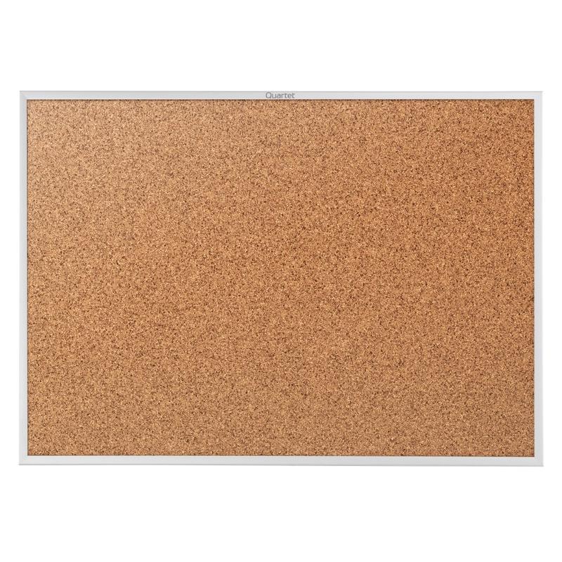 Quartet Classic Cork Bulletin Board, 24in x 36in, Aluminum Frame With Silver Finish MPN:2303