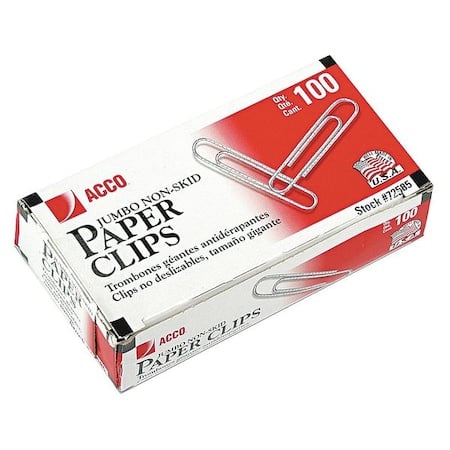 Paper Clip, Silver, Steel Wire, PK1000 MPN:ACC72585