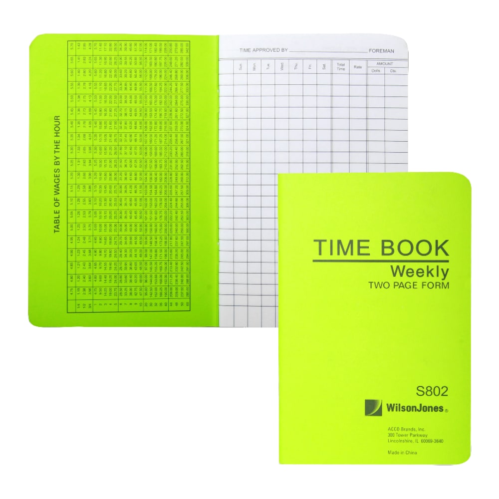 ACCO / Wilson Jones Foremans Pocket-Size Time Book, 2 Pages Per Week, 6.75in x 4.12in (Min Order Qty 6) MPN:WS802