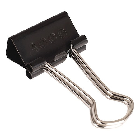 Binder Clips, Small, Black Silver, PK12 MPN:ACC72020