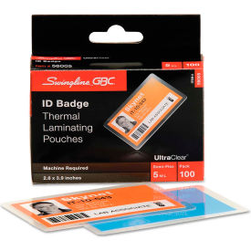 GBC® HeatSeal Thermal Laminating Pouch 5 mil 2 9/16 x 3 3/4 ID Size 100 56005
