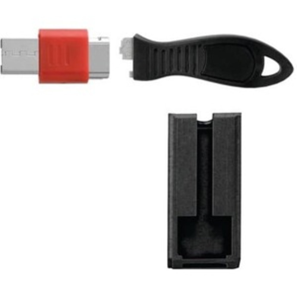 Kensington USB Port Lock with Cable Guard - Square - USB port blocker - silver MPN:K67915WW