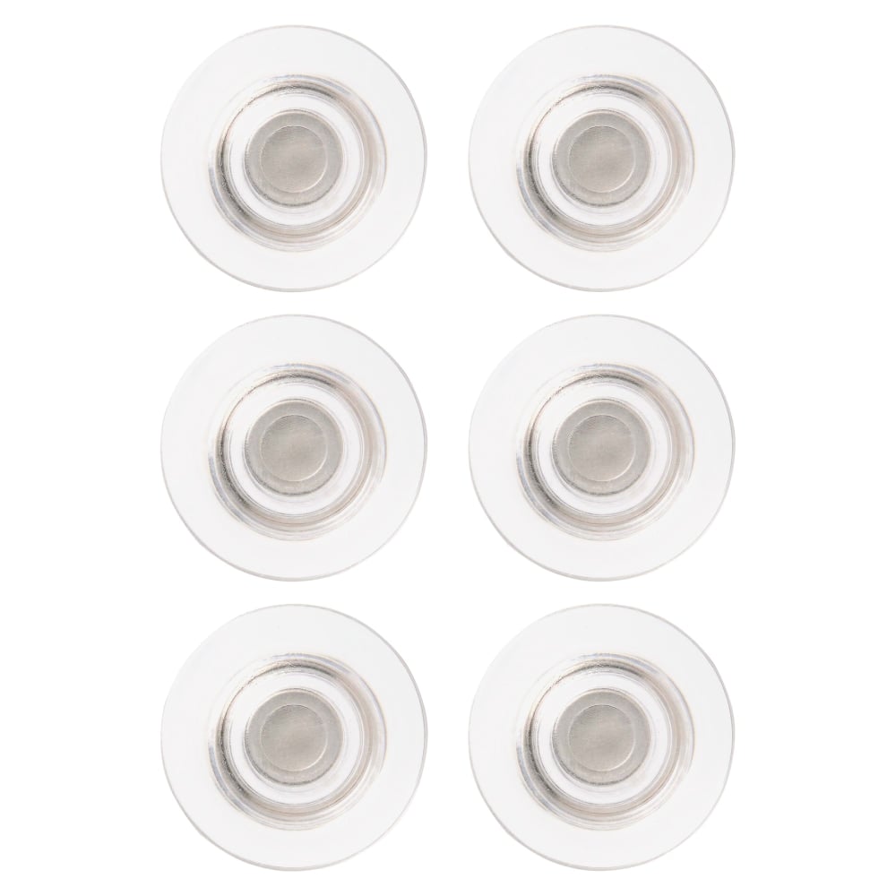 Quartet Glass Magnets - Large - 6 / Pack - Clear MPN:85391