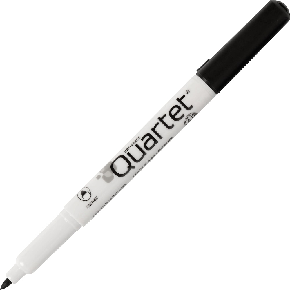 Quartet Dry-Erase Markers, Fine Point, Black, Pack Of 12 MPN:51-989692