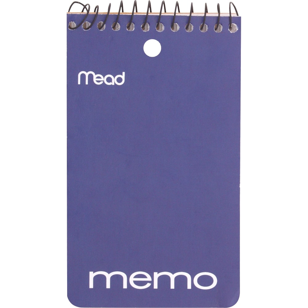 Mead Wirebound Memo Book, 3in x 5in, 60 Sheets, Assorted Colors (Min Order Qty 46) MPN:45354