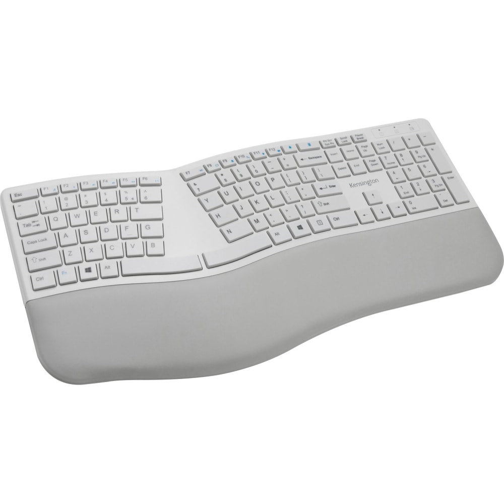 Kensington Pro Fit Ergo Wireless Keyboard - Keyboard - wireless - 2.4 GHz, Bluetooth 4.0 - US - gray MPN:K75402US