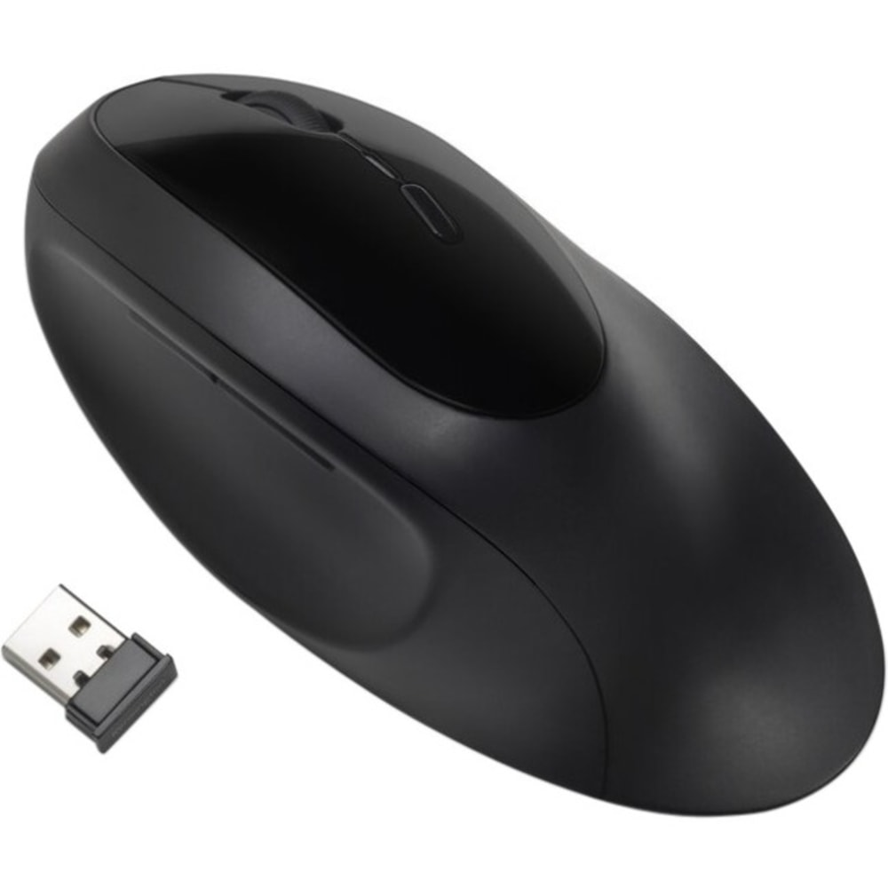 Kensington Pro Fit Ergo Wireless Mouse - Mouse - ergonomic - right-handed - 5 buttons - wireless - gray, black - retail - K75404WW MPN:K75404WW