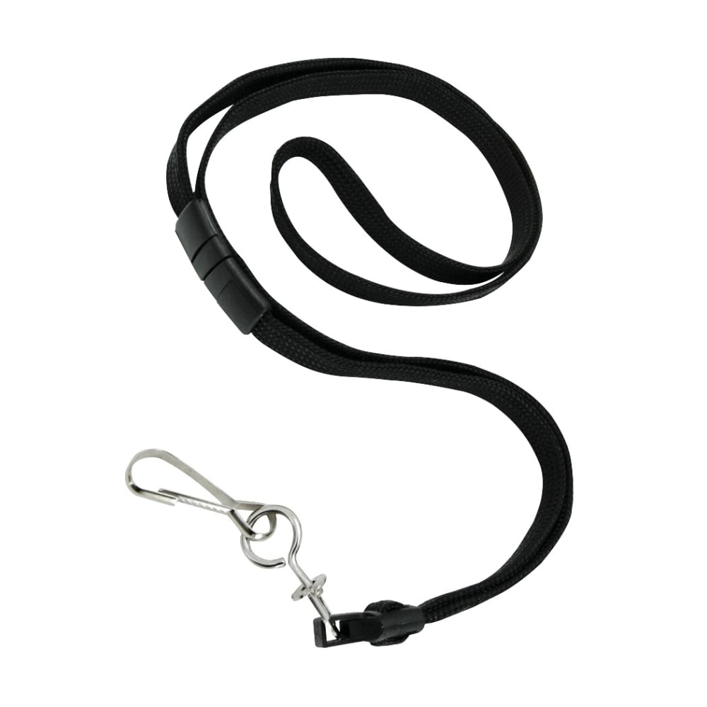 GBC Badgemates Breakaway Lanyards, 23in, Black, Pack Of 12 MPN:3748010