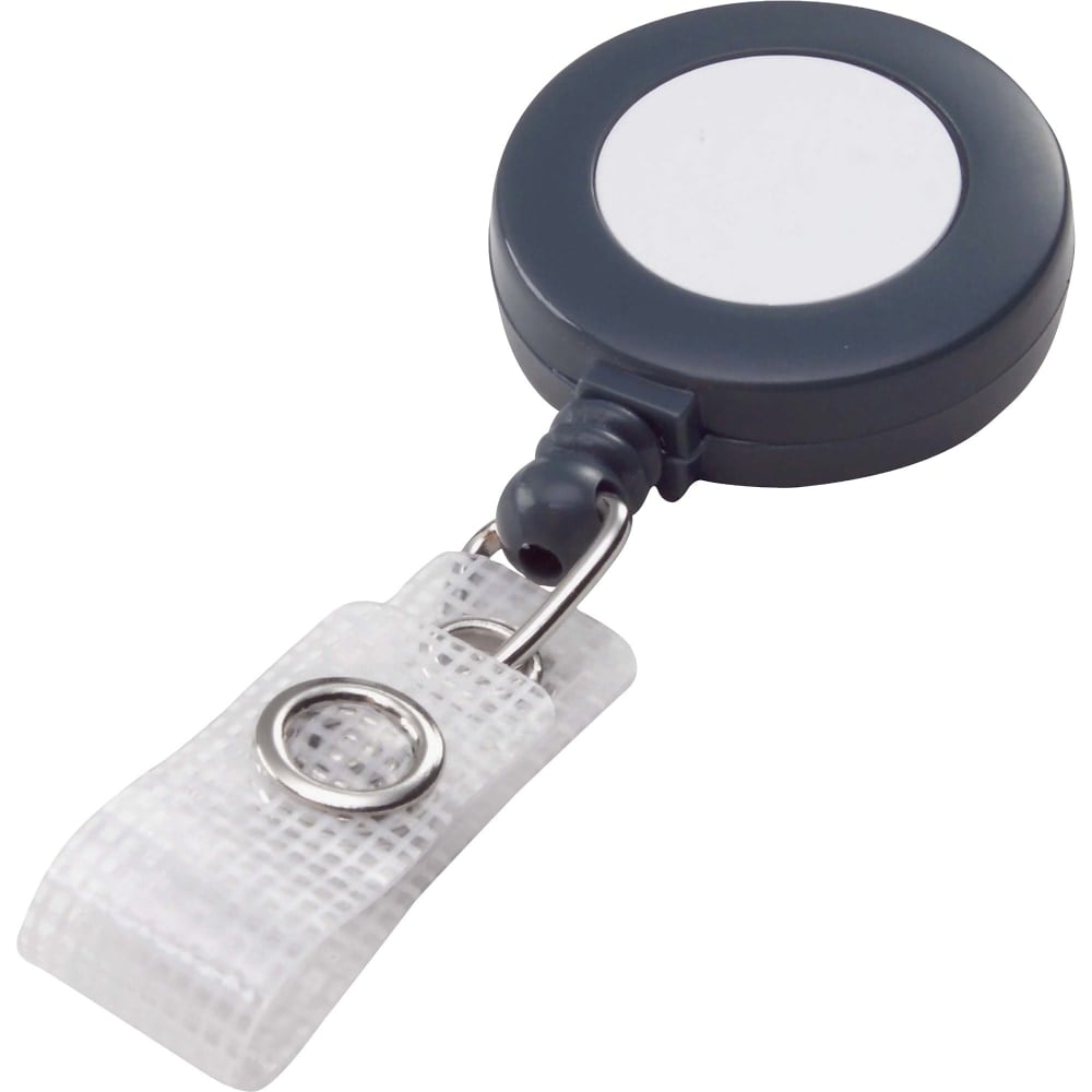 Swingline GBC Retractable Badge Reel - Plastic, Nylon - 25 / Box - Gray MPN:50573