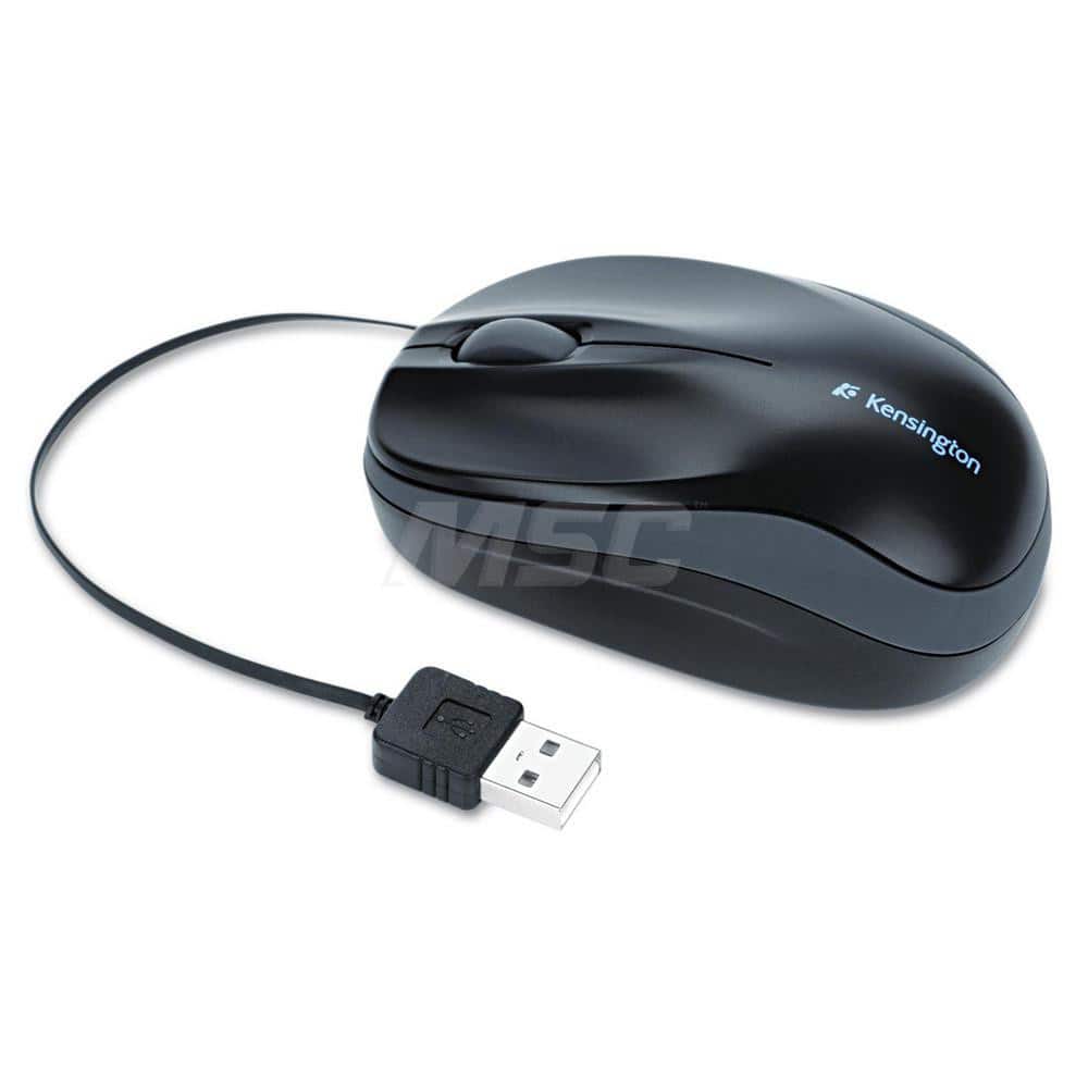 PRO FIT OPTICAL MOUSE WITH RETRACTABLE CORD, USB 2.0, LEFT/RIGHT HAND USE, BLACK MPN:KMW72339