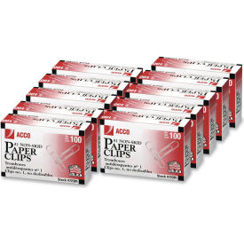 Acco® Economy No. 1 Non-Skid Paper Clips Silver 1000/Pack 72385
