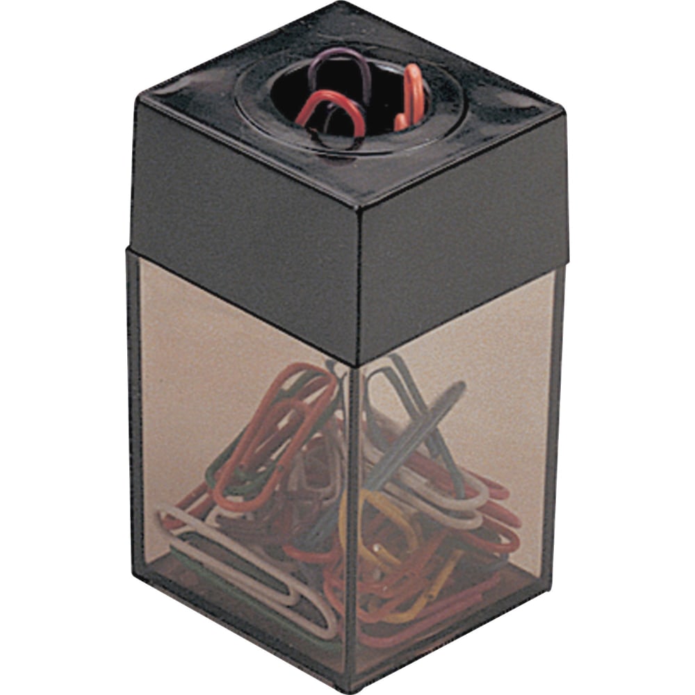 OIC Magnetic Clip Dispenser, Small, 100 Clip Capacity, Black/Smoke MPN:93690