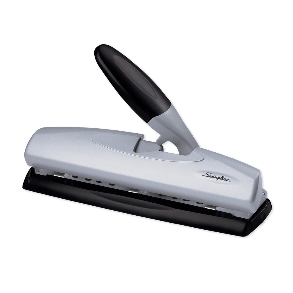 Swingline LightTouch High-Capacity Paper Punch, Black/Silver MPN:A7074030
