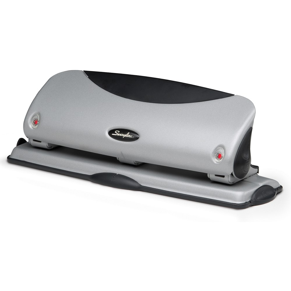 Swingline Easy-View 3-Hole Punch, Silver MPN:A7074063
