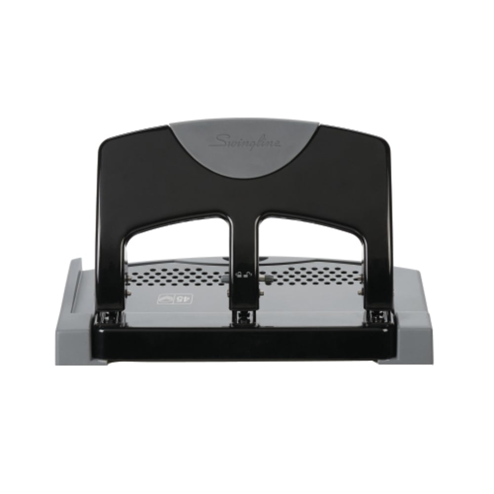 Swingline SmartTouch Low-Force 3-Hole Punch, Black/Gray MPN:A7074136