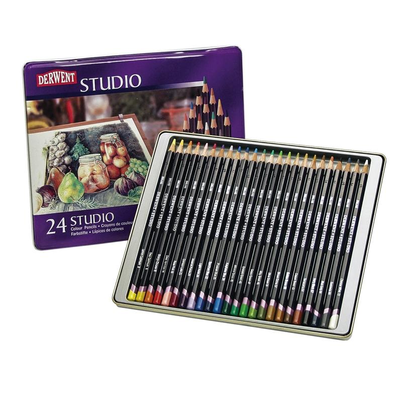 Derwent Studio Pencil Set, Assorted Colors, Set Of 24 Pencils MPN:32197