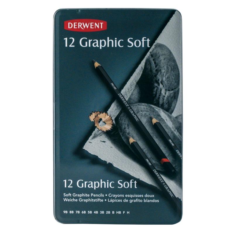Derwent Graphic Sketching Pencils, Black, Set Of 12 MPN:34215