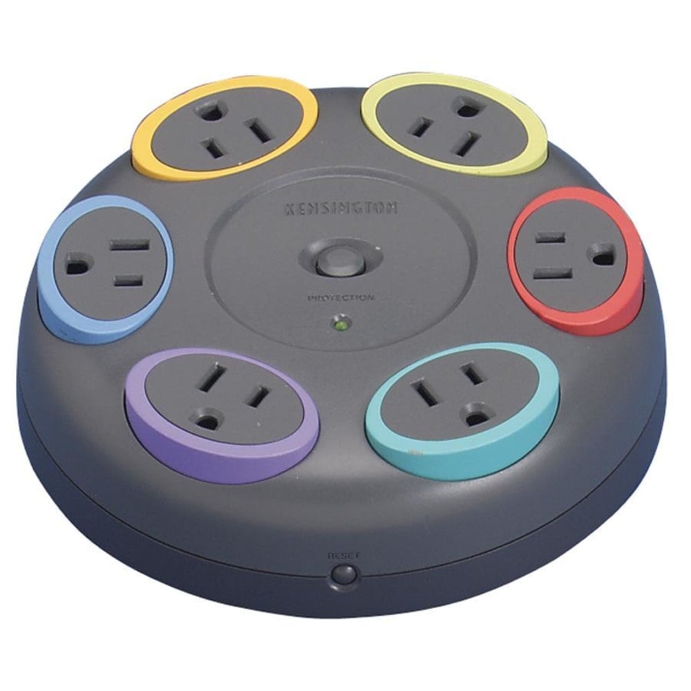 Kensington SmartSockets 6-Outlet Tabletop Surge Protector, 16ft Cord, Gray, KMW62634 MPN:K62634NA