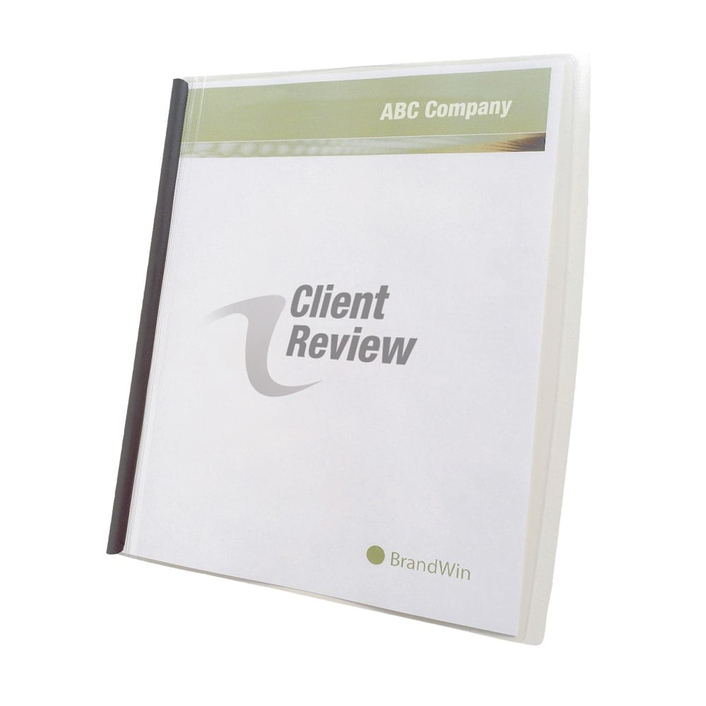GBC Slide N Bind Report Covers, 8 1/2in x 11in, Clear, Pack Of 10 MPN:W67504