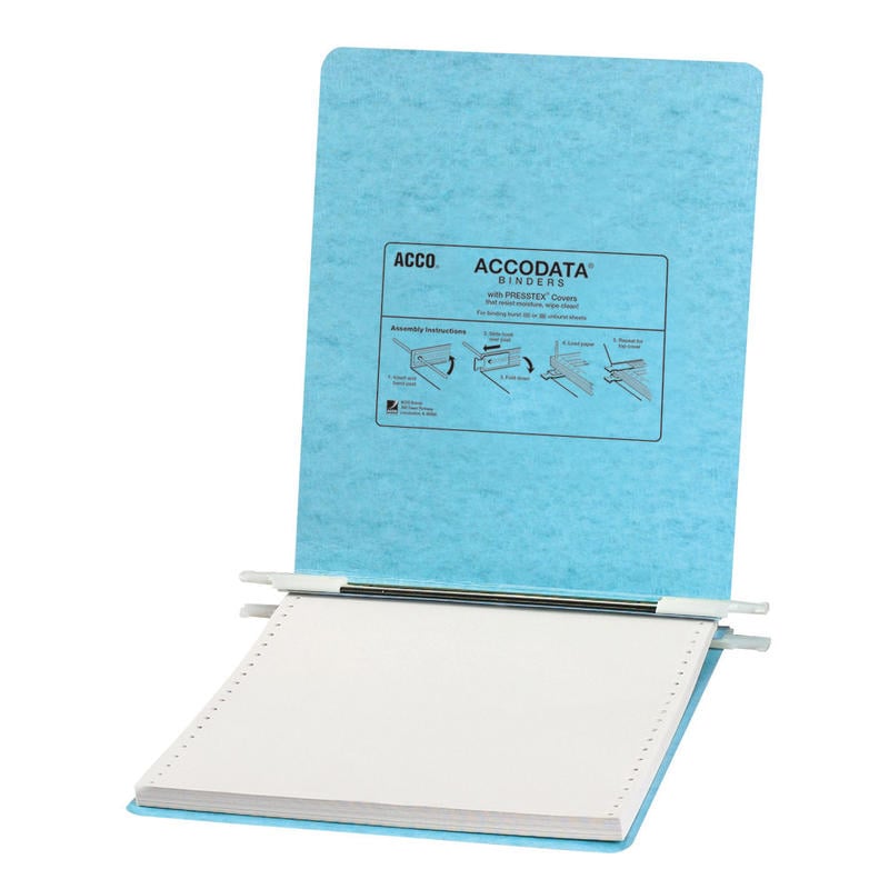 Wilson Jones Presstex Pressboard Data 3-Ring Binder, 1in Round Rings, Light Blue MPN:26022