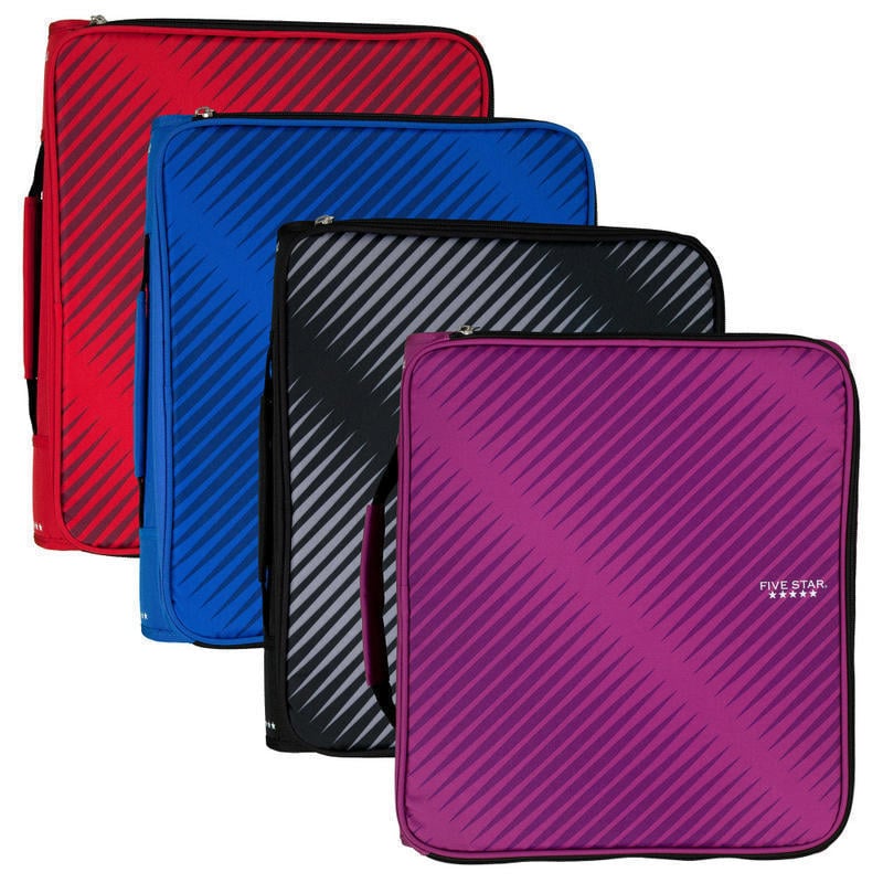 Five Star Multi-Access Zipper 3-Ring Binder, 2in Round Rings, Assorted Colors (Min Order Qty 3) MPN:28067