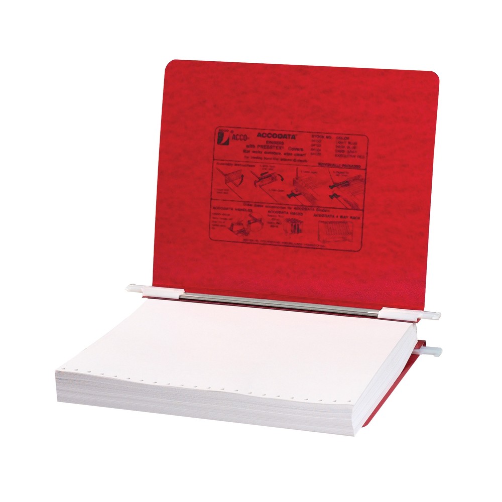 Wilson Jones Presstex Data Binder With Retractable Hooks, 60% Recycled, Red MPN:A7054129