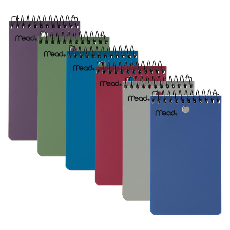 Mead Wirebound Top-Opening Memo Book, 3in x 5in, College Ruled, 100 Sheets (Min Order Qty 58) MPN:45602