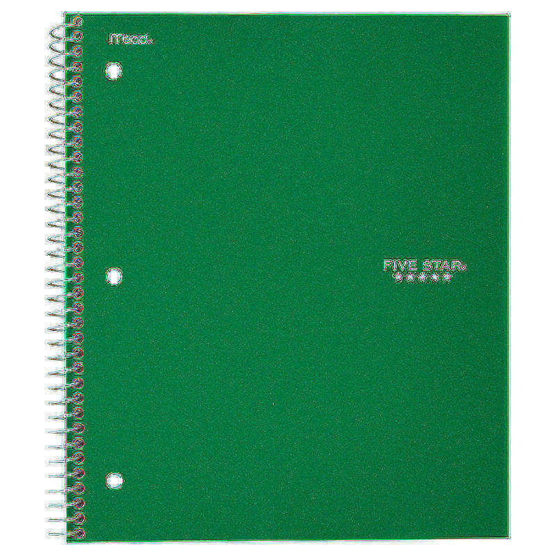 Five Star Notebook, Letter Size, 1 Subject, College Ruled (Min Order Qty 9) MPN:72055