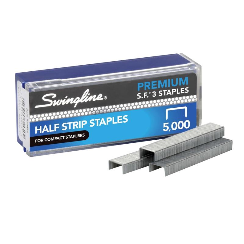 Swingline S.F. 3 Premium Staples, 1/4in Half Strip, Box Of 5, 000 MPN:S7035440