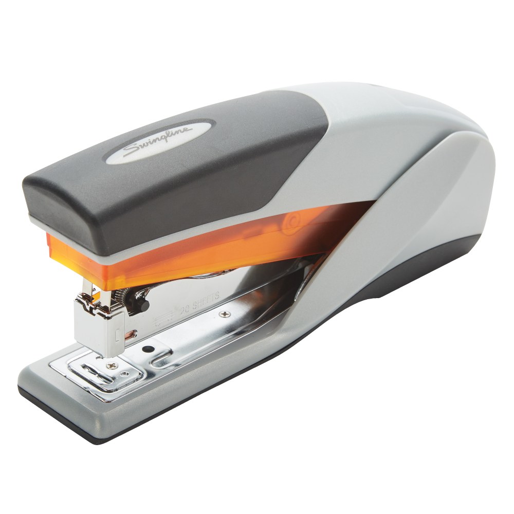 Swingline Optima 25 Reduced Effort Stapler, 25 Sheets Capacity, Orange/Gray MPN:S7066402