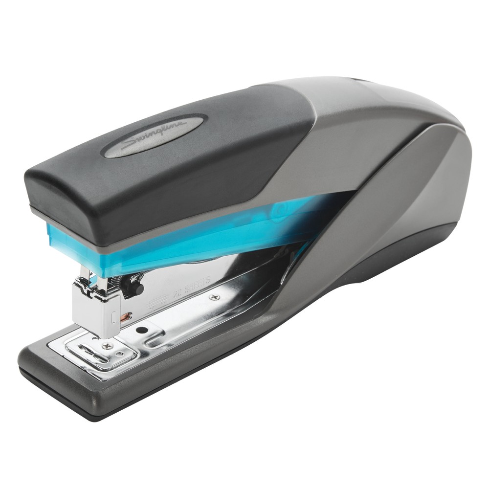 Swingline Optima 25 Reduced Effort Stapler, 25 Sheets Capacity, Blue/Gray MPN:S7066404