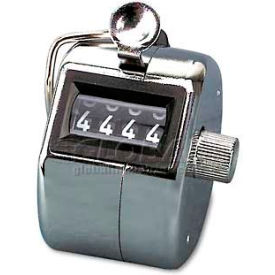Bates 9841000 Tally I Hand Model Tally Counter Registers 0-9999 Chrome 9841000